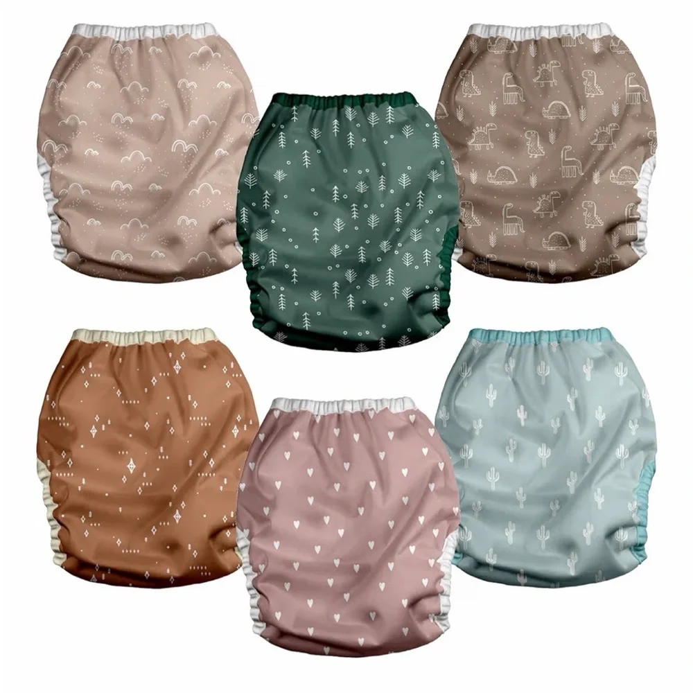 Mama Koala Cloth Diaper Covers w/Double Gusset,Snap Closure,M-Simply Neutrals